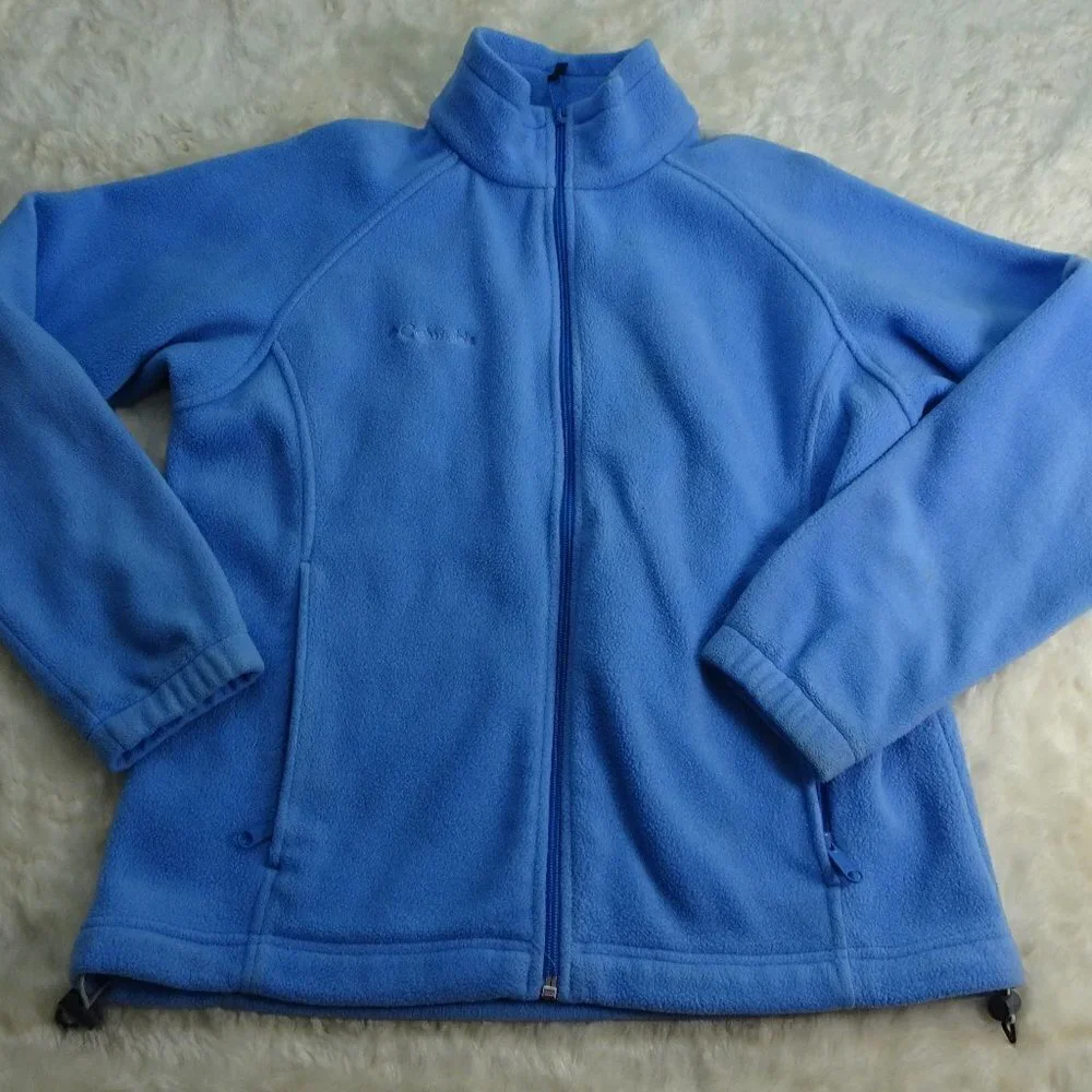 Columbia Sky Blue Fleece Jacket Size Medium